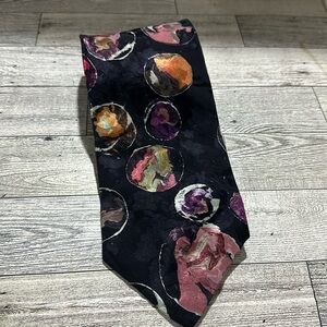 Brioni black pink polka dot mean silk tie
